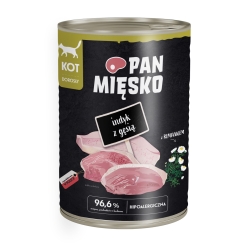 PAN MIĘSKO MOKRA KARMA DLA KOTÓW INDYK Z GĘSIĄ 400g